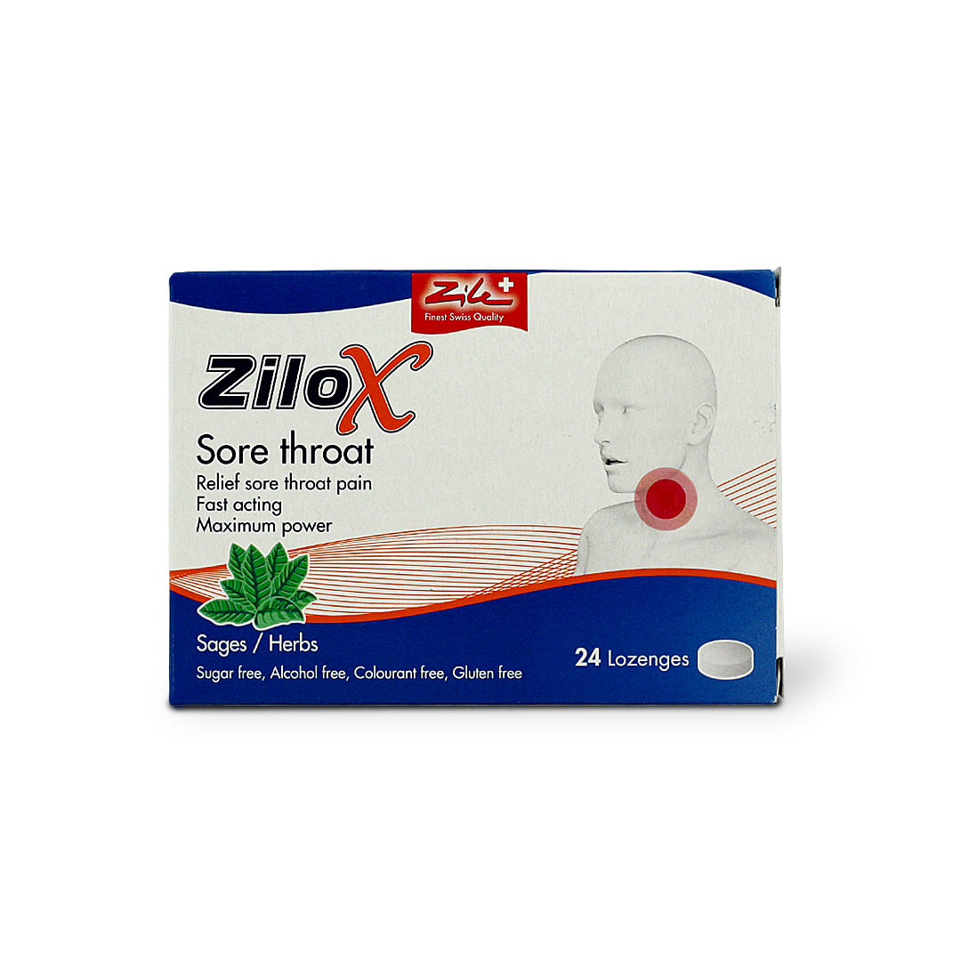 Buy Zilox Sore Throat Lozenges 24 S Online in UAE | Al Ain