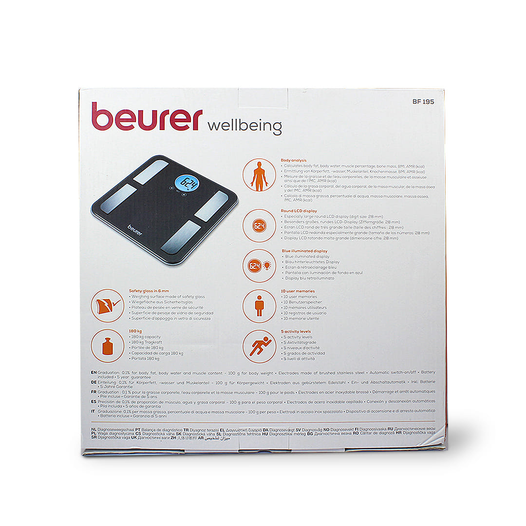 Buy Beurer Body Fat Monitor Scale Bf 195 Black Online in UAE Al