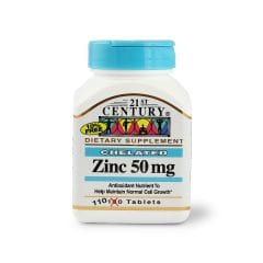21 St Century Chelated Zinc 50 Mg 100 S