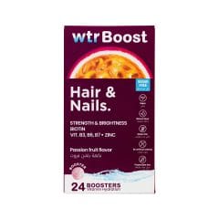 Wtr Boost Hair & Nails Passion Fruit Booster Eff Tabs 24 S
