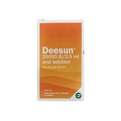 Deesun 25000 IU / 2.5 Ml Oral Solution Sachets 4 S