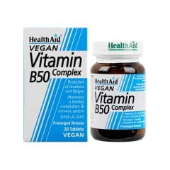 Health Aid Vitamin B50 Complex Vegan Tablets 30 S