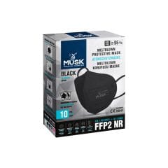 Musk Protective Face Mask Black Ffp2 10 S