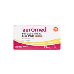 Euromed Povidone Iodine Antiseptic Prep Pads 100 s