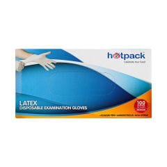 HOTPACK latex powder FREE gloves m 100 s