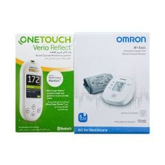 Omron Blood Pressure Monitor M1 Basic + One Touch Verio Reflect Blood Glucose Monitor Offer