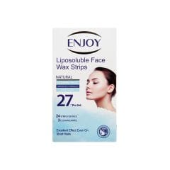 ENJOY Liposuble Face Wax Strips Natural Normal Skin 27 S