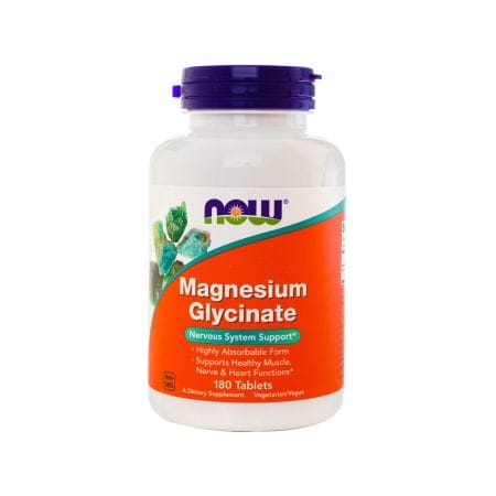 Now Magnesium Glycinate 100 Mg Tabs 180 S