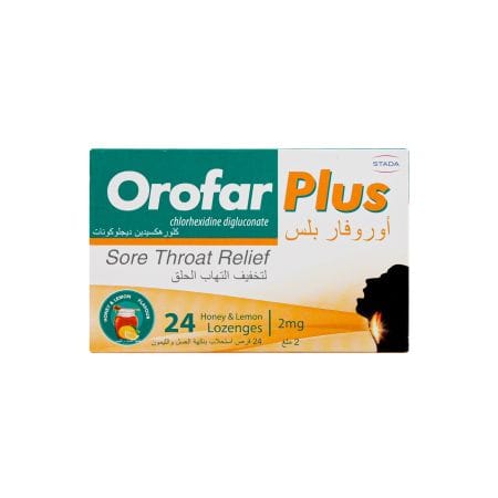 Orofar Plus Honey And Lemon Lozenges 24 S