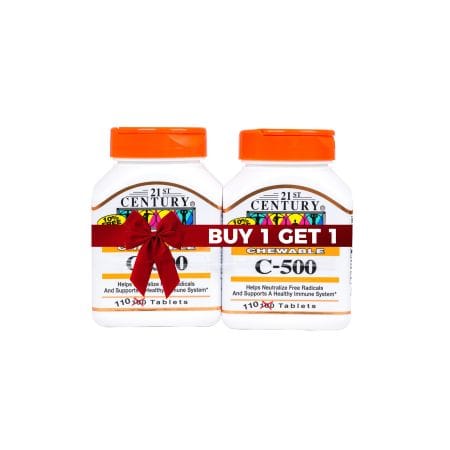 21 St Century C 500 Chewable Tab 110 S 1 + 1 Offer