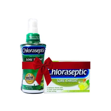 Chloraseptic Menthol Spray 177 Ml + Green Tea Lozenges 18 S Offer