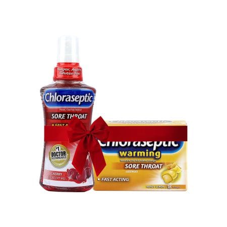 Chloraseptic Cherry Spray 177 Ml + Warming Honey Lemon Lozenges 18 S Offer