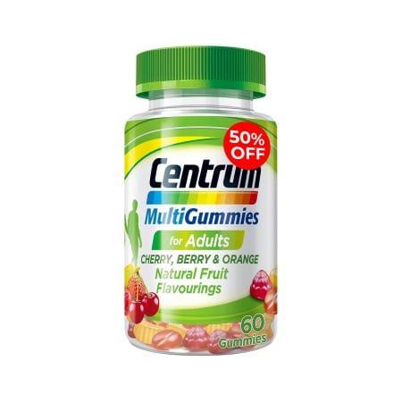 Centrum Adults Multi Gummies Natural Fruit 60 S @ 50%