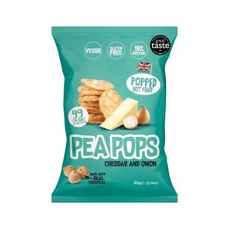Pea Pops Cheddar And Onion Chips 80 G