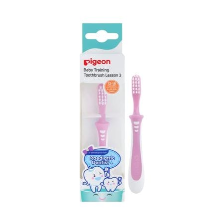 Pigeon Baby Tooth Brush Pink 3 S K-111