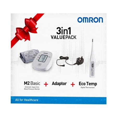 Omron B. P. Monitor M2 Basic + Adapter + Thermometer