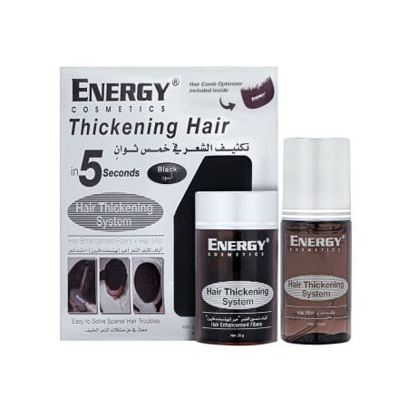 Energy In 5 Seconds Hair Thickening System Black