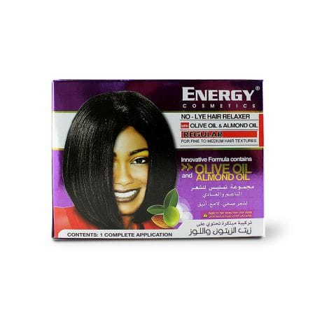 Energy No-Lye Hair Relaxer Kit Olive & Almond Regular