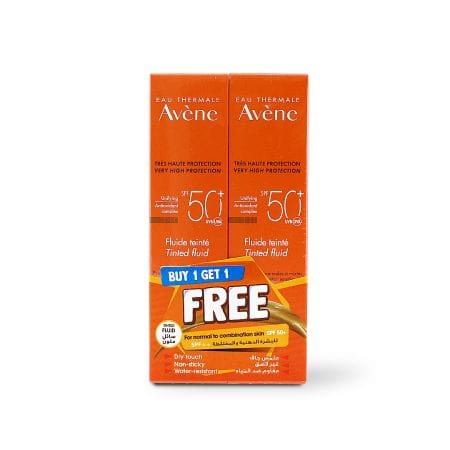 Avene Sun Block Tinted Fluid Spf 50+ 50 Ml 1+1 Offer