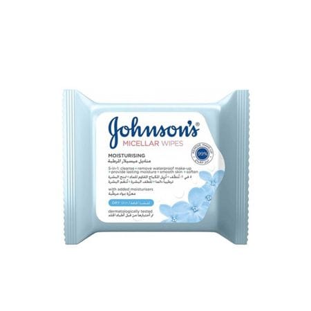 Johnsons D-E Facial Wipes Moisturising Dry Skin 25 S