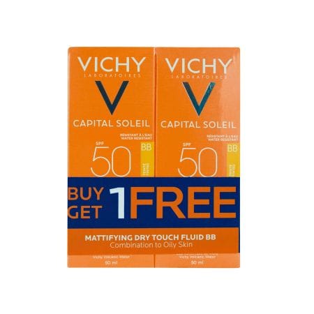 Vichy Sun Fluid Bb Tinted Dry Touch Spf 50 50 Ml 1 + 1 Free