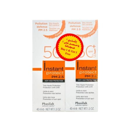 Phasilab Instant Protect Pm 2.5 Tinted Dry Touch Spf 50+ 40 Ml 1 + 1 Offer