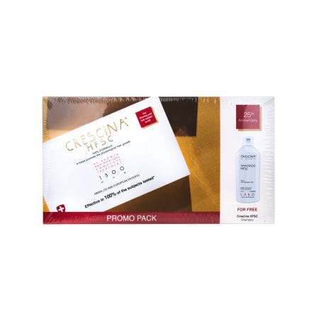 Crescina Hfsc Man 1300 Anti Hair Loss Complete Treatment 3.5 Ml 10+10 S + Shampoo Man Promo Pack