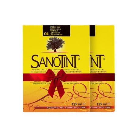 Sanotint Natural Hair Dye / 4 Light Brown 1 + 1 50 % Offer