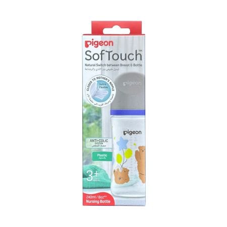 Pigeon Softouch Bottle Plastic 3+ 240 ml 81229 Gray
