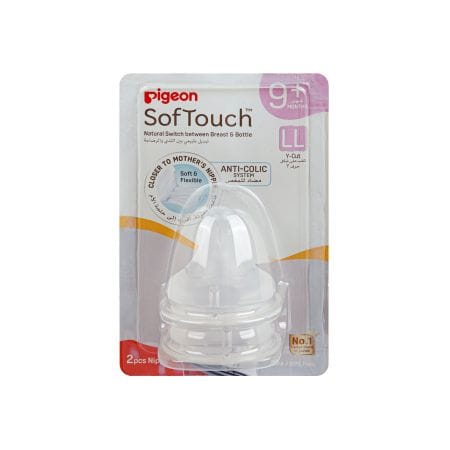 Pigeon Softouch Nipple Ll Y-Cut 9+ 2 S 81243