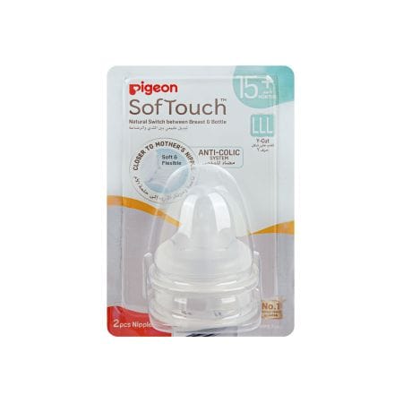 Pigeon Softouch Nipple Lll Y-Cut 15+ 2 S 81244