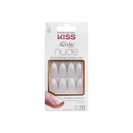 Kiss Nails Salon Acrylic French Nude Long Kan06C 28 S