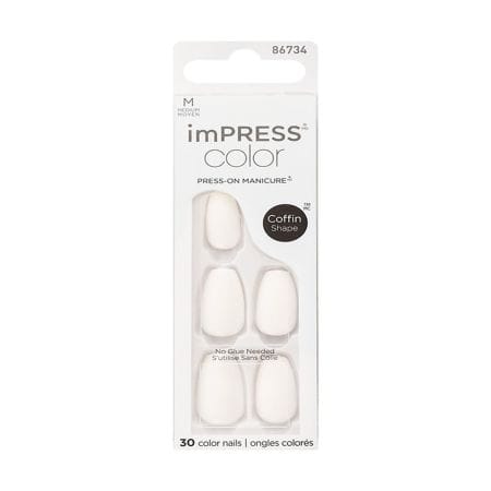 Kiss Nails Impress Medium Coffin Frosting Imc501C 30 S