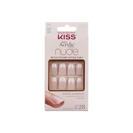 Kiss Nails Salon Acrylic French Nude Medium KAN03C 28 S