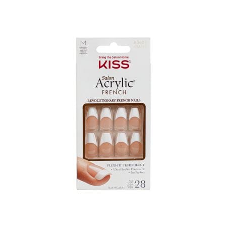 Kiss Nails Salon Acrylic French Medium Ksa16C 28 S