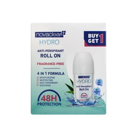 Novaclear Hydro Anti Perspirant Roll On Fragrance Free 50 Ml 1 + 1 Free