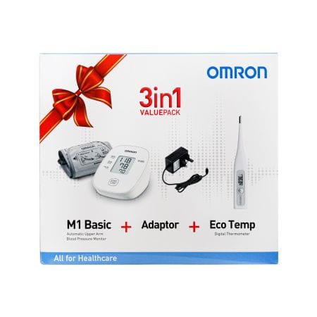 Omron 3 In 1 Value Pack M1 Basic + Adaptor + Eco Temp