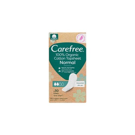 Carefree Pantyliner Cotton Topsheet Normal Unscented 30 S