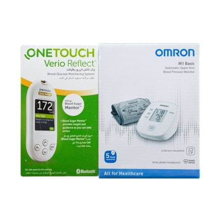 Omron Blood Pressure Monitor M1 Basic + One Touch Verio Reflect Blood Glucose Monitor Offer